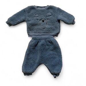 Chick Pea Soft Blue Baby Fleece Set